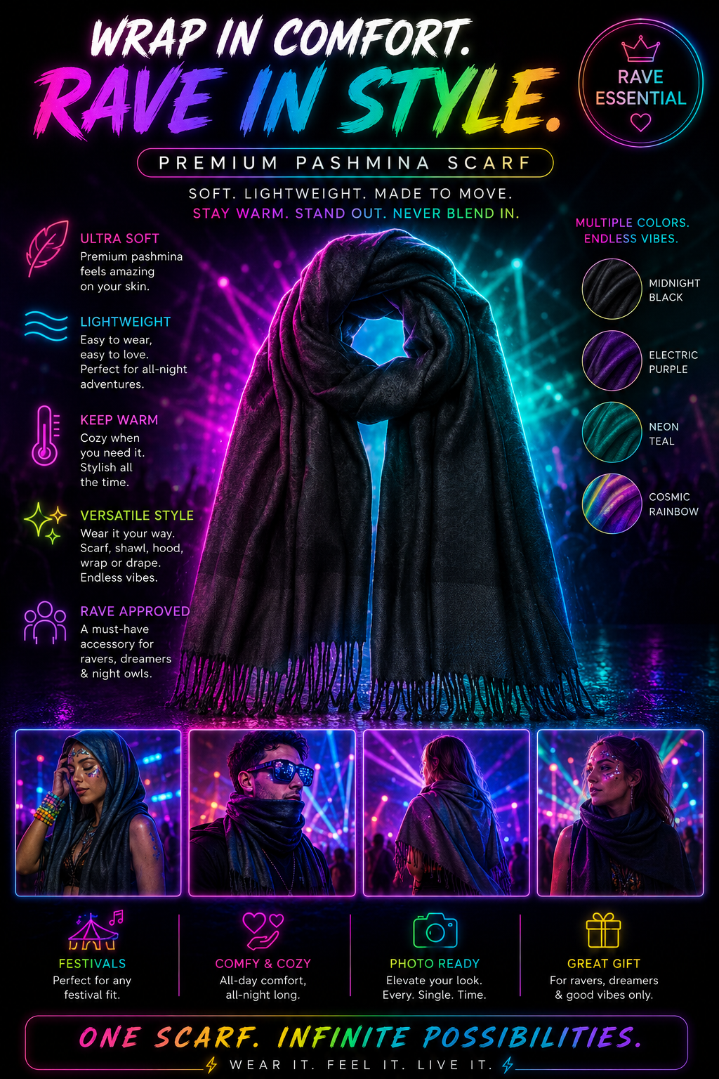 Moonlit Dreams Pashmina