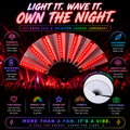 Neon Eclipse LED Fan – Illuminated Festival Fan