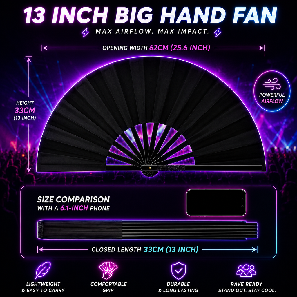 Rail Rider Clack Fan – Festival Fan & Holster Set