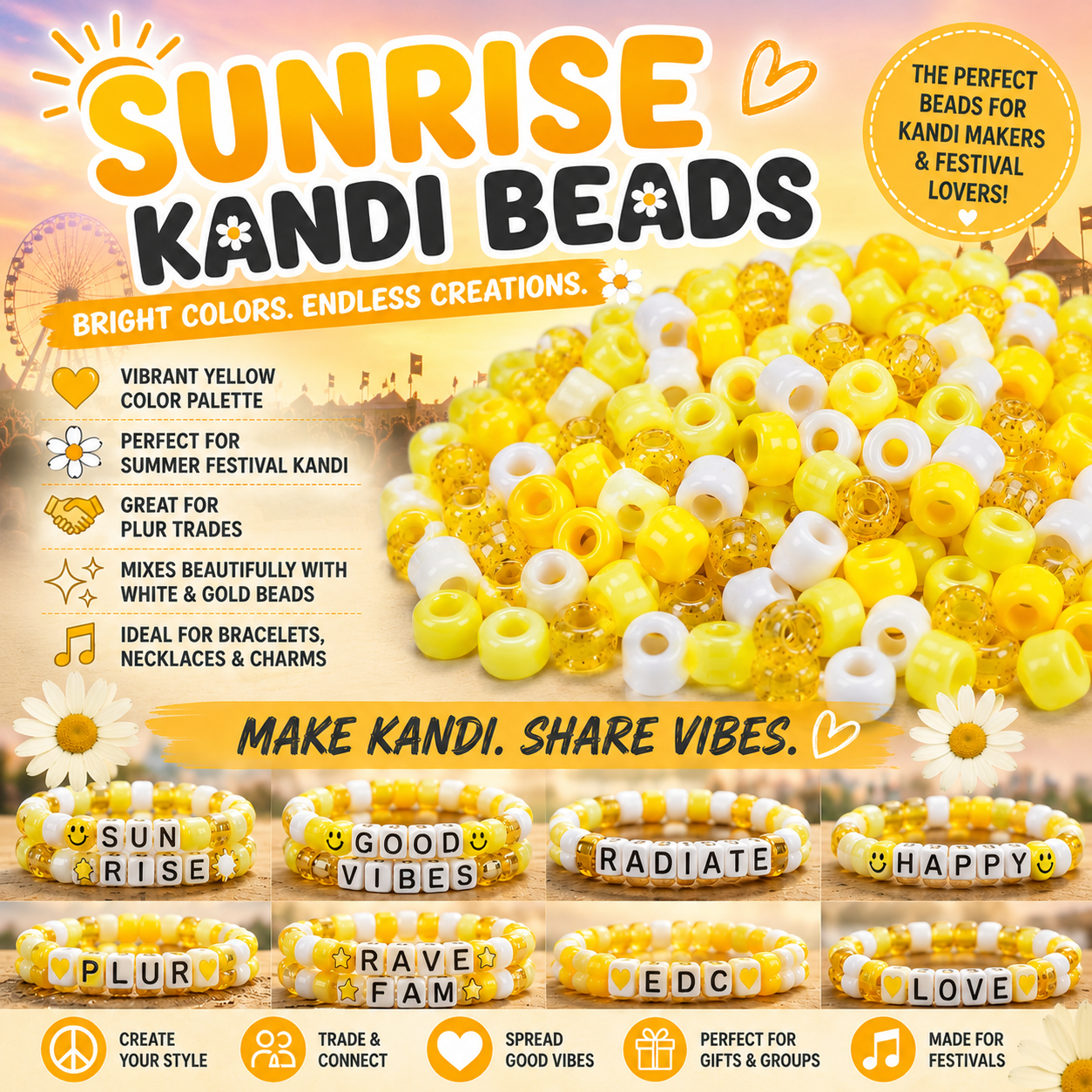 Sunrise Set Kandi Beads