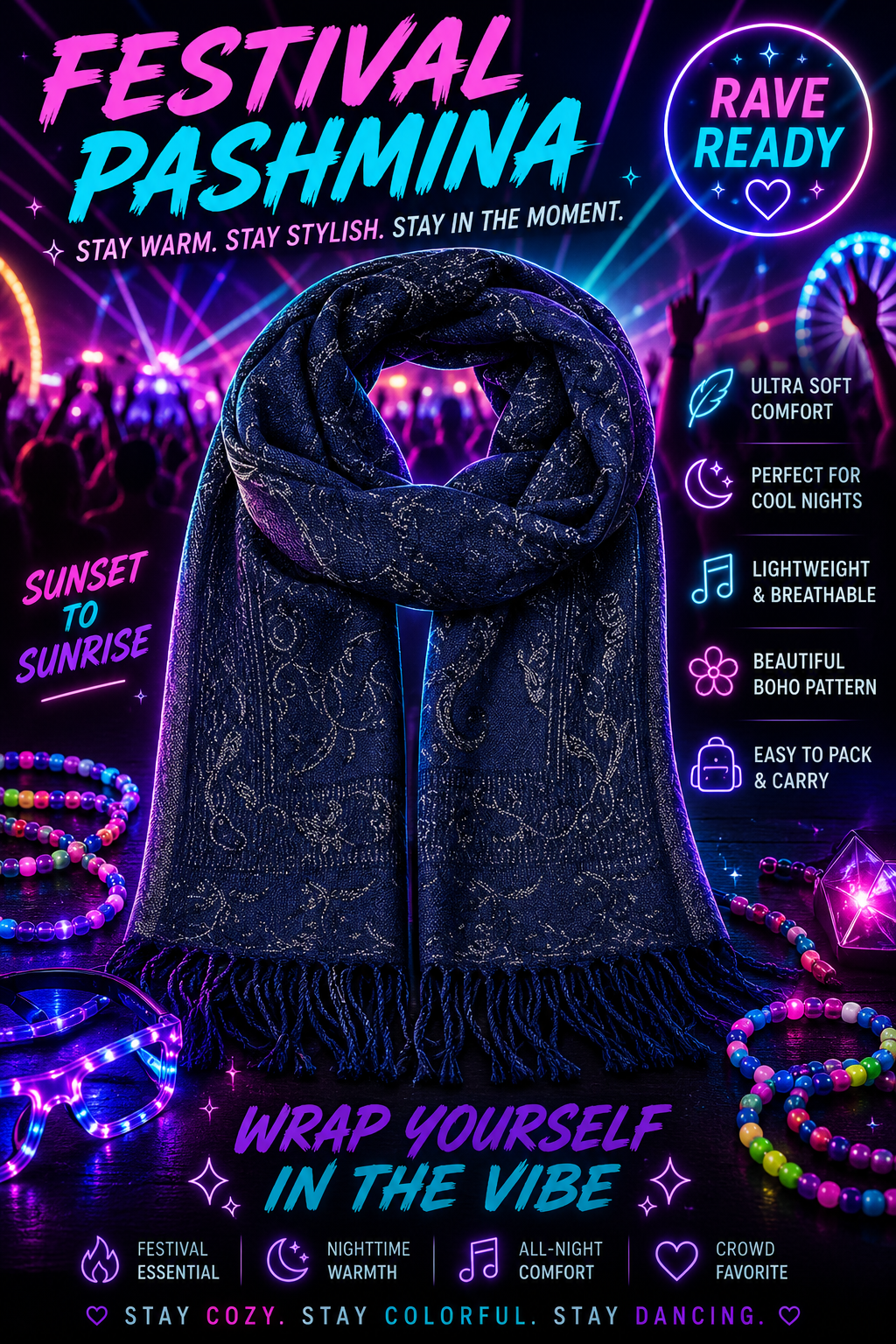 Celestial Tide Pashmina